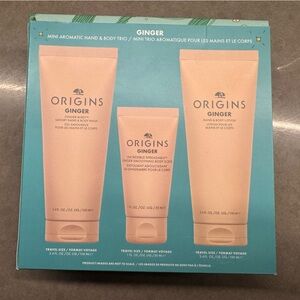 Origins Ginger hand lotion and body trio gift set